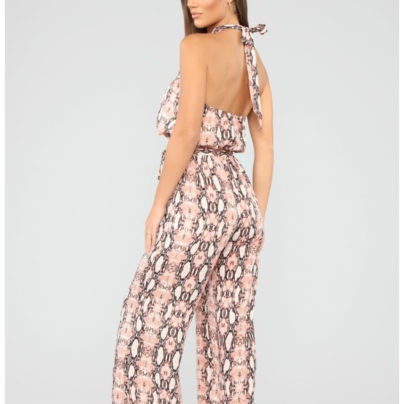 Fashion Nova XL snakeskin jumpsuit - Picture 3 of 6
